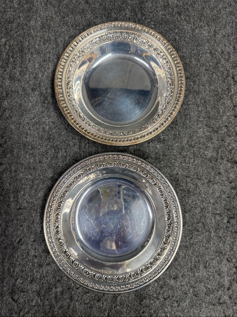 Reed & Barton Silver Plated Ornate Serving Bowls - Silver Finish